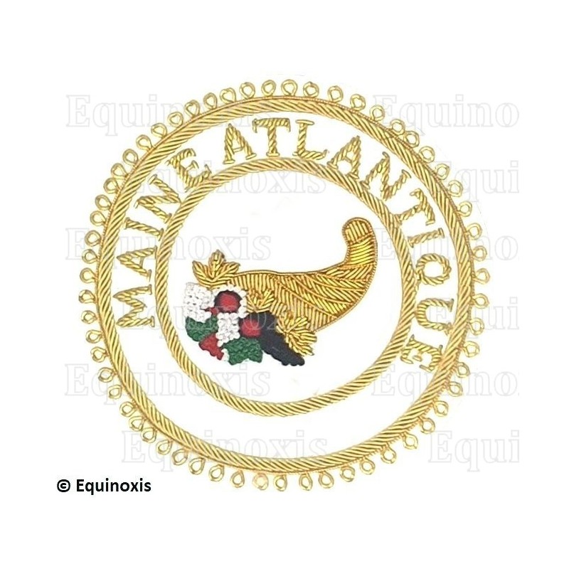 Badge / Macaron GLNF – Grande tenue provinciale – Grand Intendant – Maine Atlantique – Brodé main